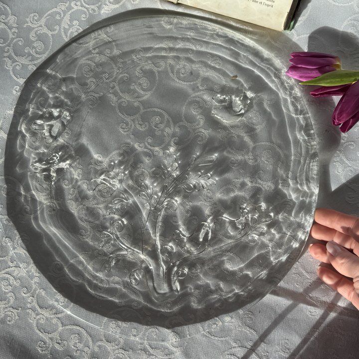 Блюдо круглое 33 см хрусталь     