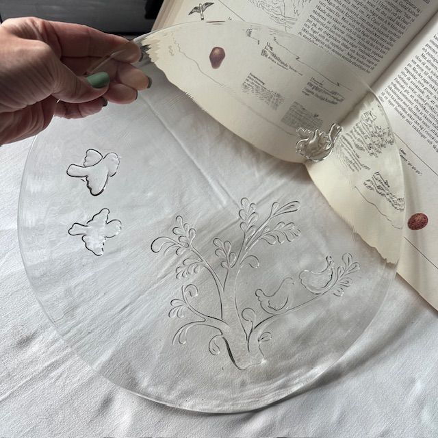 Блюдо круглое 33 см хрусталь