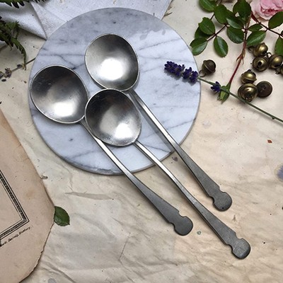 Ложка десертная с матовой ручкой, сталь Швеция