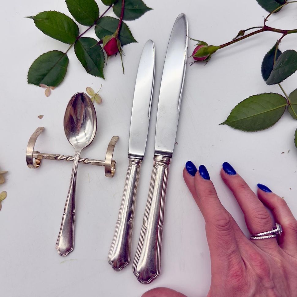 Ложка чайная 14 см серебрение Франция