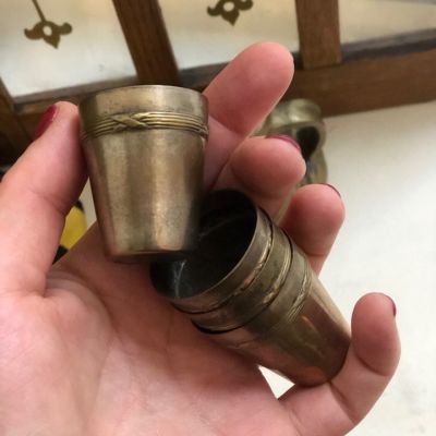 Стопка рюмка латунь 25 мл серебрение
