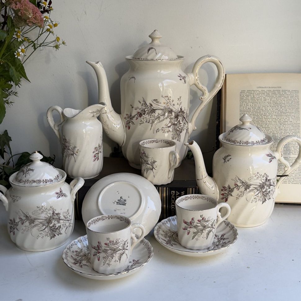 Чайник Maastricht Petrus Regout Чертополох 2 л Голландия 1890 гг 