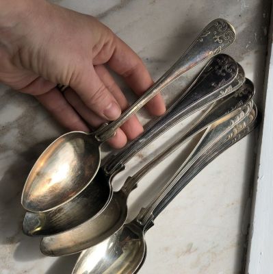 Ложка столовая с вензелем Старофранцузская 21 см Швеция