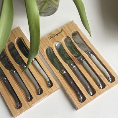 Нож для масла Lou Laguiole набор 4 шт. сталь Франция