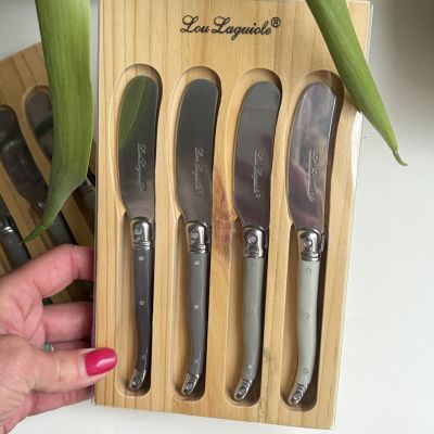 Нож для масла Lou Laguiole набор 4 шт. сталь Франция