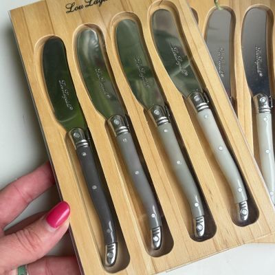 Нож для масла Lou Laguiole набор 4 шт. сталь Франция