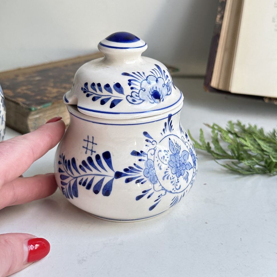Сахарница 10 см Delft ручная роспись
