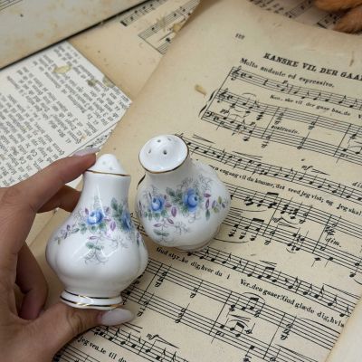 Солонка перечница набор 2 предмета Royal Albert Blue Blossom Англия