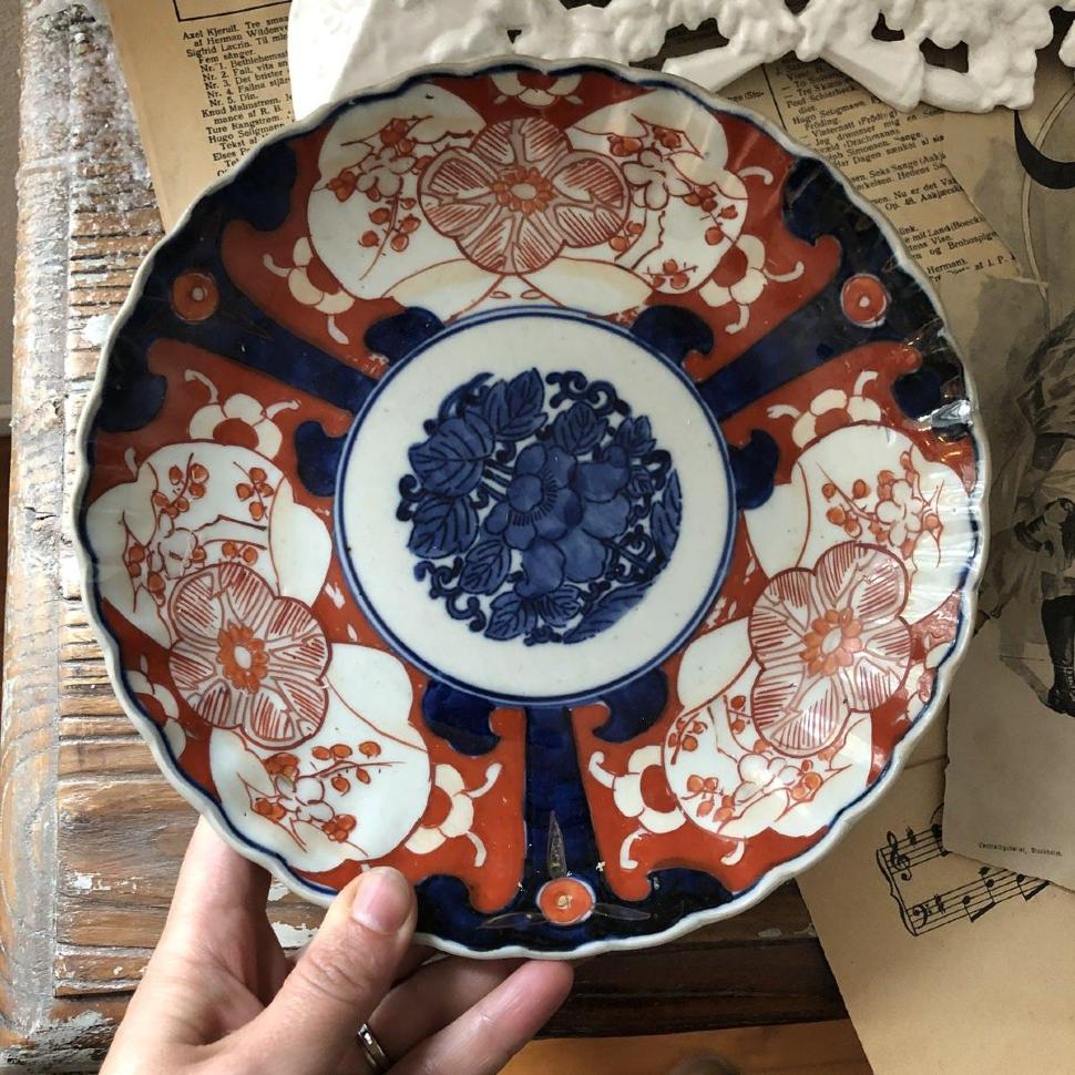 Тарелка 22 см фарфор Шинуазри