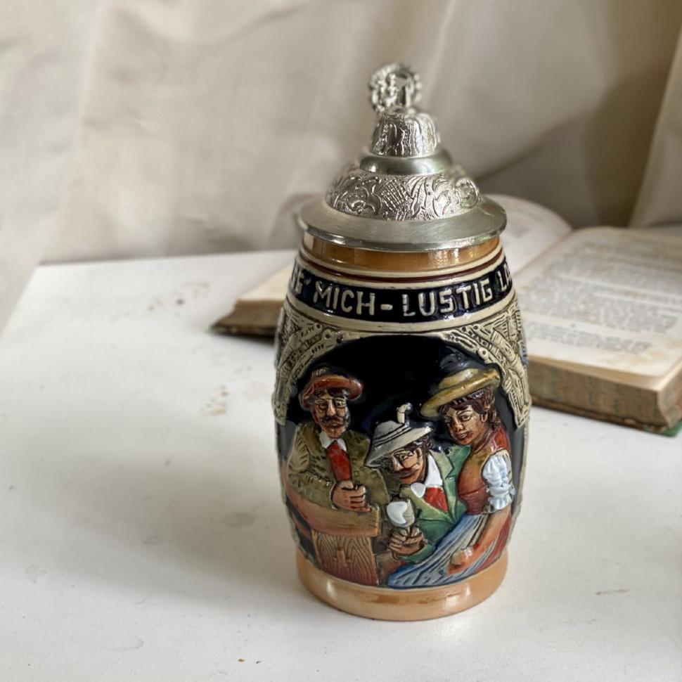 Пивная кружка 400 мл DBGM металл керамика Германия