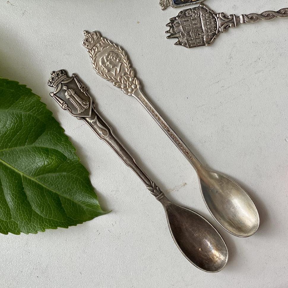 Ложка 12 см Королевский герб набор 2 шт мельхиор