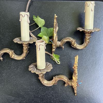 Бра настенное на 1 лампу 18 см бронза Франция   