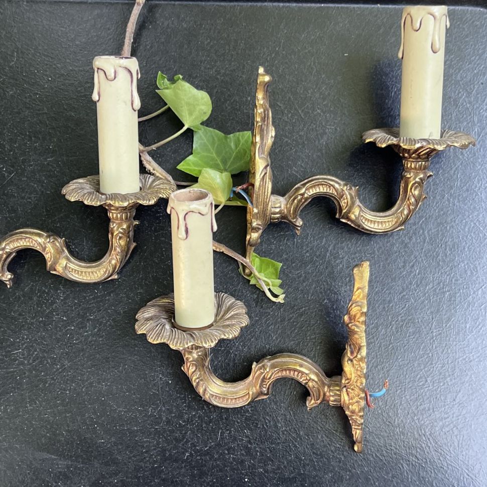 Бра настенное на 1 лампу 18 см бронза Франция   