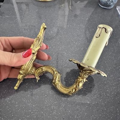 Бра настенное на 1 лампу 18 см бронза Франция   