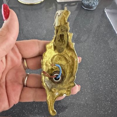 Бра настенное на 1 лампу 18 см бронза Франция   