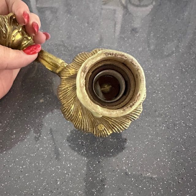 Бра настенное на 1 лампу 18 см бронза Франция   