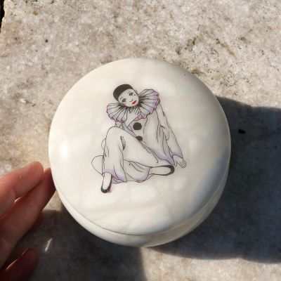 Шкатулка 10 см Пьеро мрамор