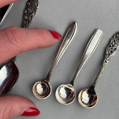 Ложка для соли Keltum 7 см серебрение Голландия