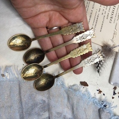 Ложка кофейная с короной и гравировкой на ручке