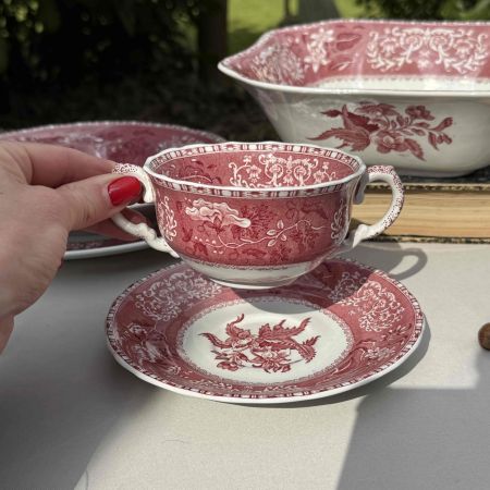 Бульонная пара Spode Pink Camilla 300 мл фарфор Англия
