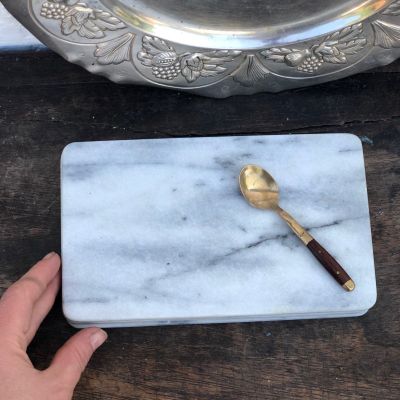 Подставка прямоугольная 20х12 см мрамор 