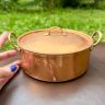 Кастрюля с крышкой медь латунь 1,5 л Франция