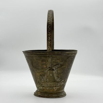 Зольник Мельница ведро для дров латунь