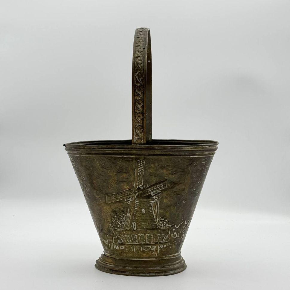 Зольник Мельница ведро для дров латунь