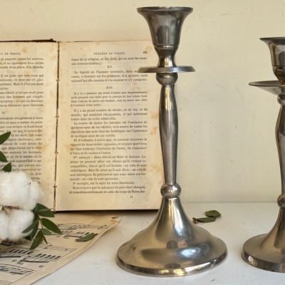 Подсвечник 20 см мельхиор