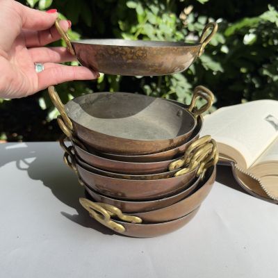 Сковорода с двумя ручками 17 см медь латунь