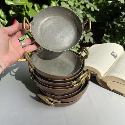 Сковорода с двумя ручками 17 см медь латунь