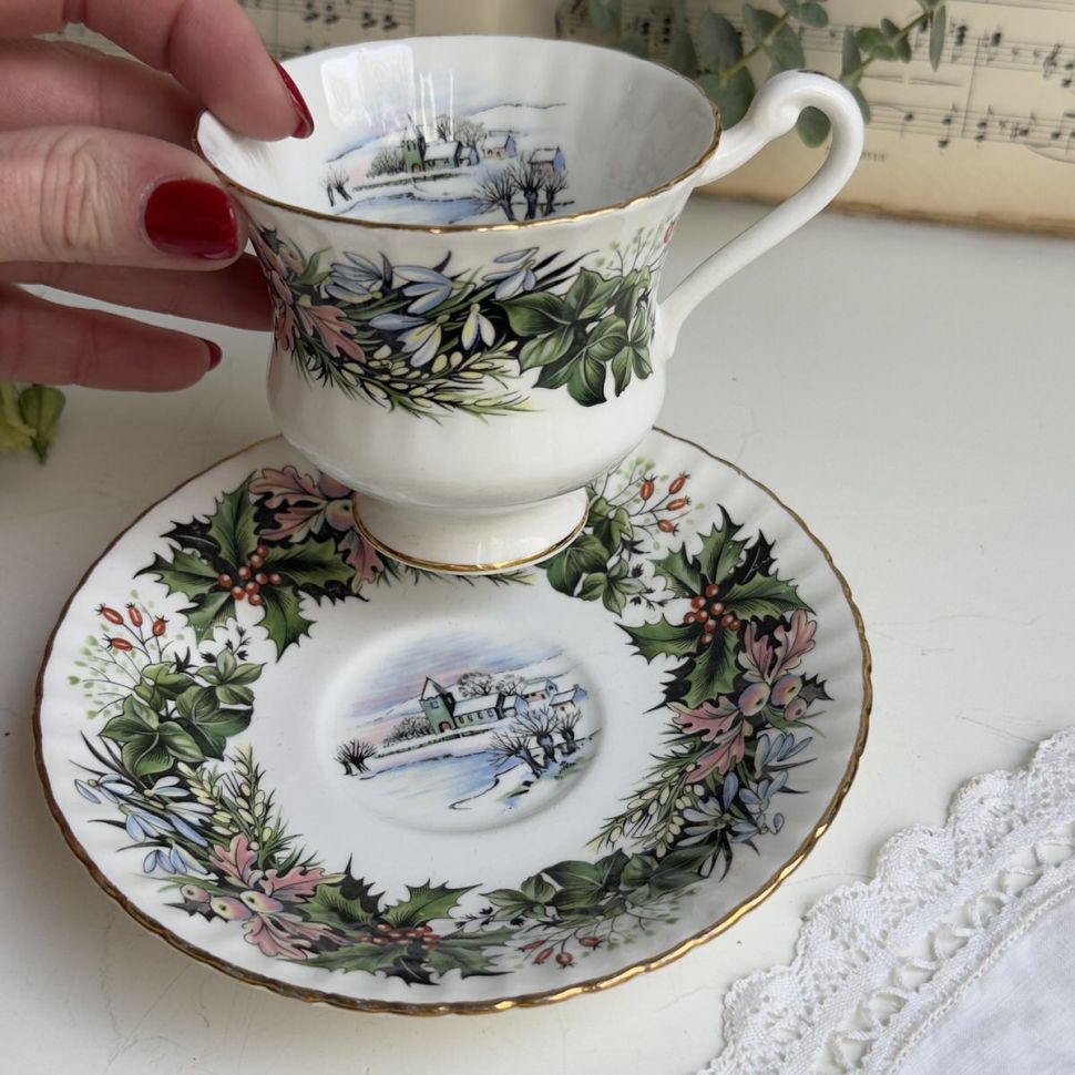 Чайная пара Paragon Winter Floral by Majesty the Queen 200 мл Англия