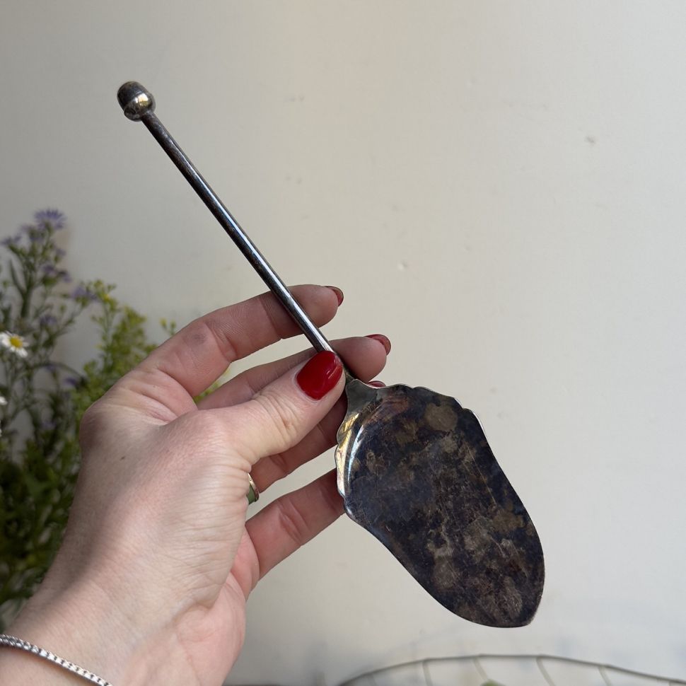 Лопатка для десерта Желудь 22 см серебрение патина Голландия 