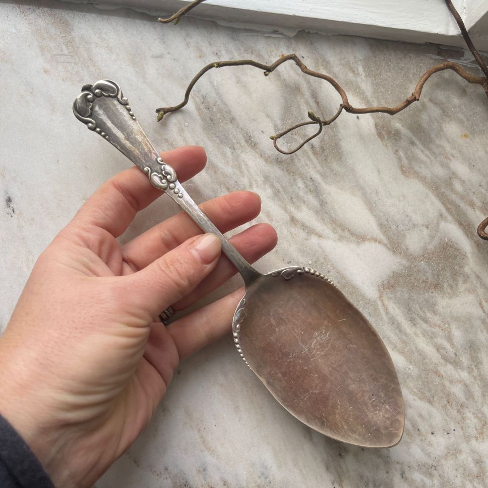 Лопатка 22 см мельхиор патина