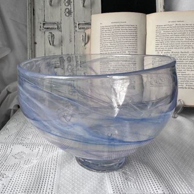 Ваза фруктовница 15 см цветное хрусталь Швеция