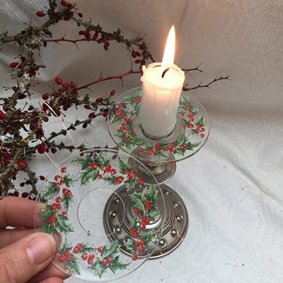 Накладка, воротник, юбка для подсвечника, стекло