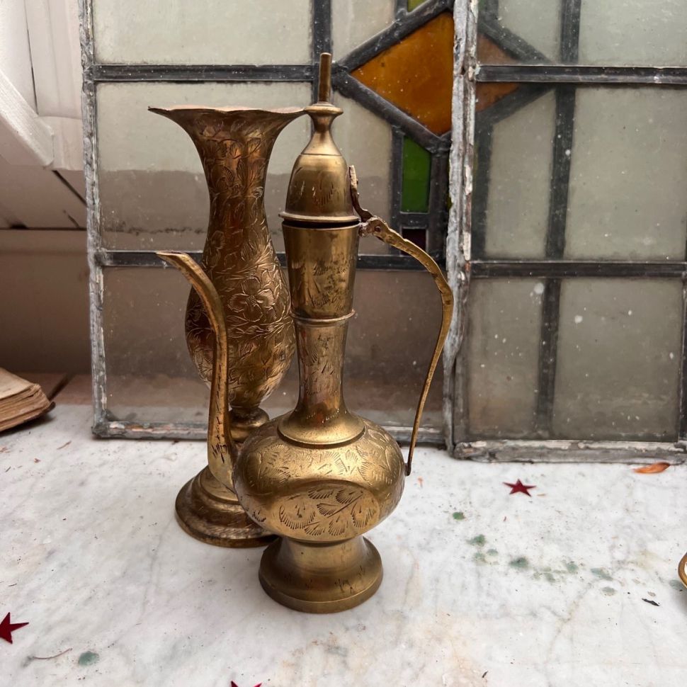 Кувшин в восточном стиле 24 см латунь