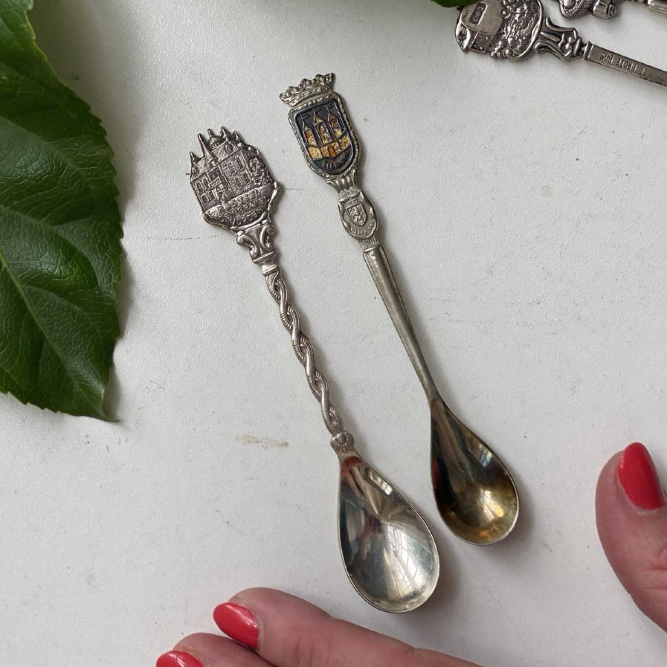 Ложка Замки 12 см набор 2 шт мельхиор