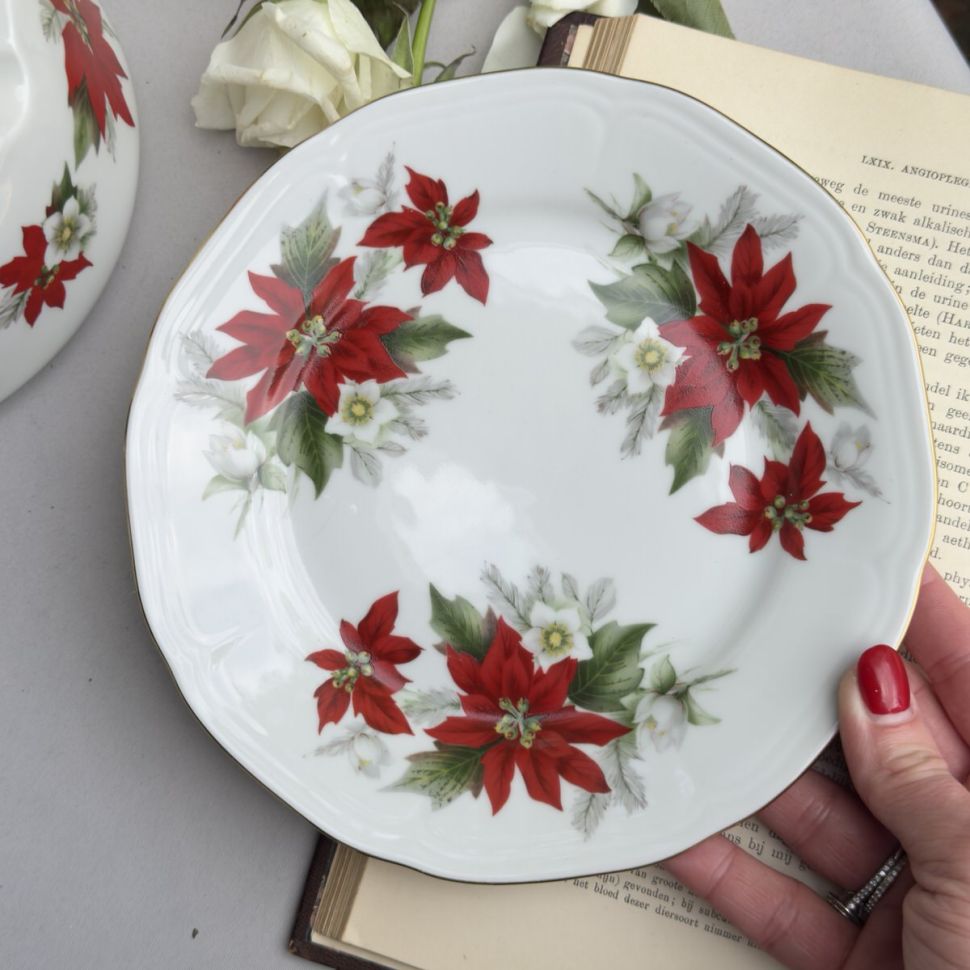 Тарелка Bareuther Waldsassen Рождественская звезда 20 см Бавария    