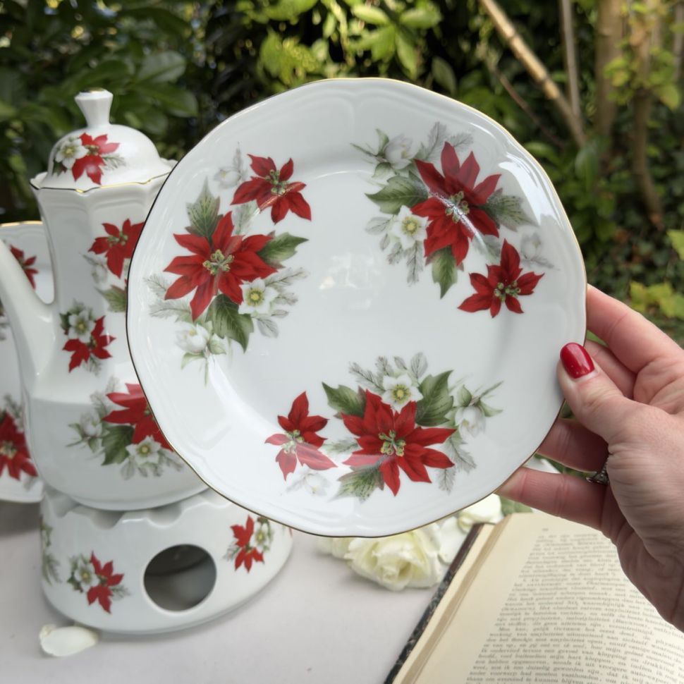 Тарелка Bareuther Waldsassen Рождественская звезда 20 см Бавария    