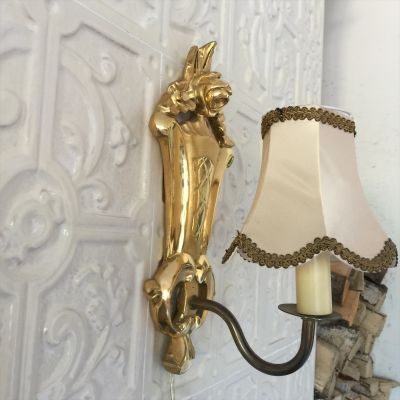 Бра настенное Золотая Роза, латунь и гипс