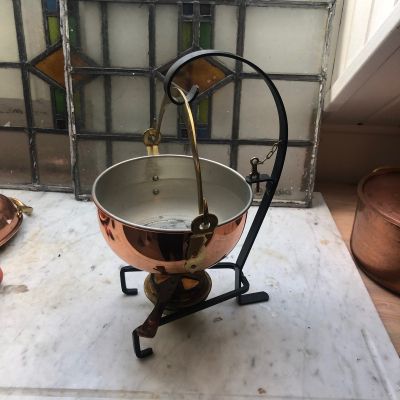 Котелок на подставке 1 л медь латунь чугун