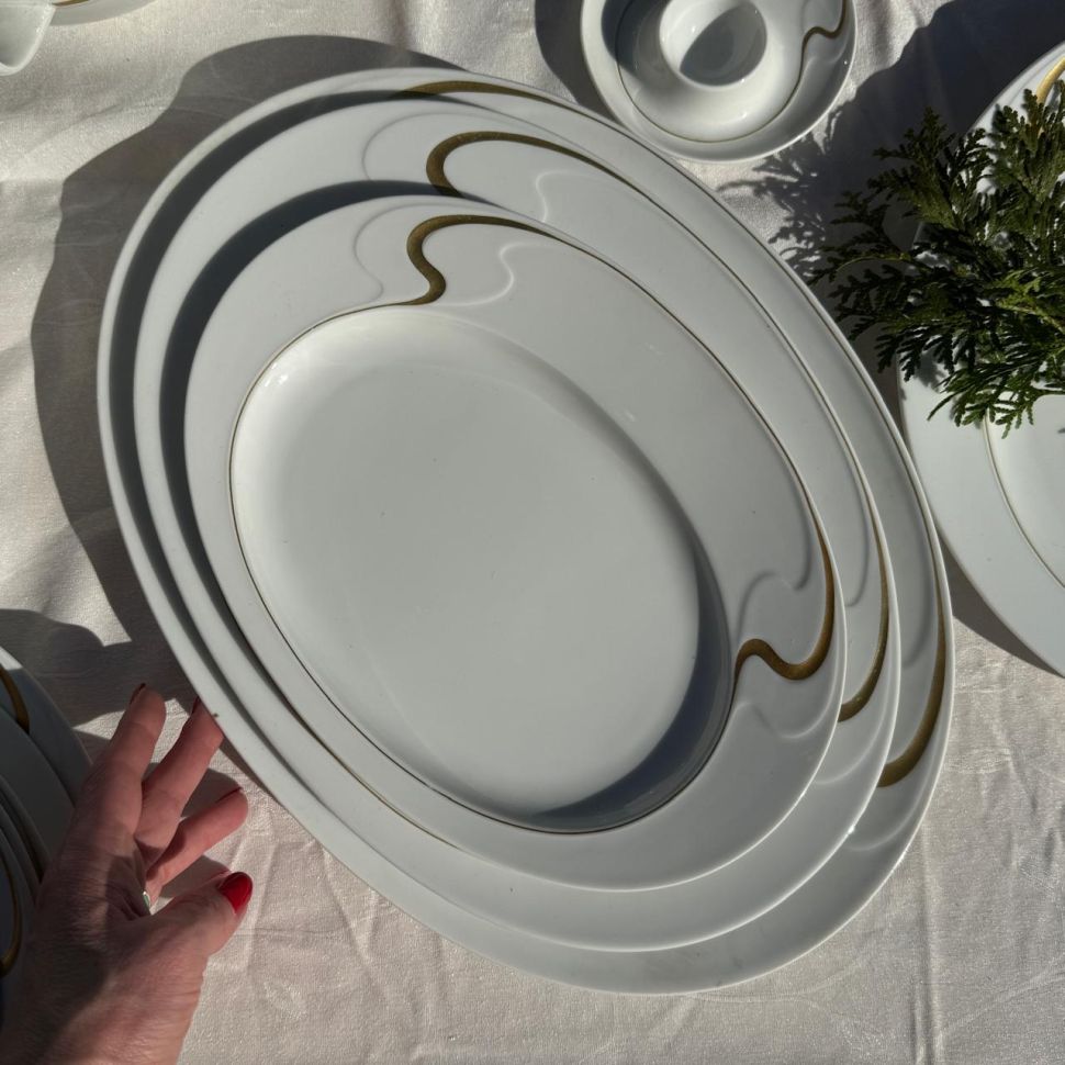 Блюдо Rosenthal Asimmetria 39 см Studio linie золочение Германия