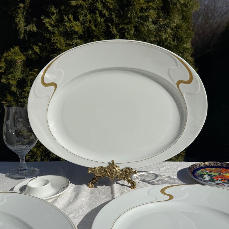 Блюдо Rosenthal Asimmetria 39 см Studio linie золочение Германия