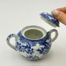 Сахарница Синяя Сакура 14 см Япония 