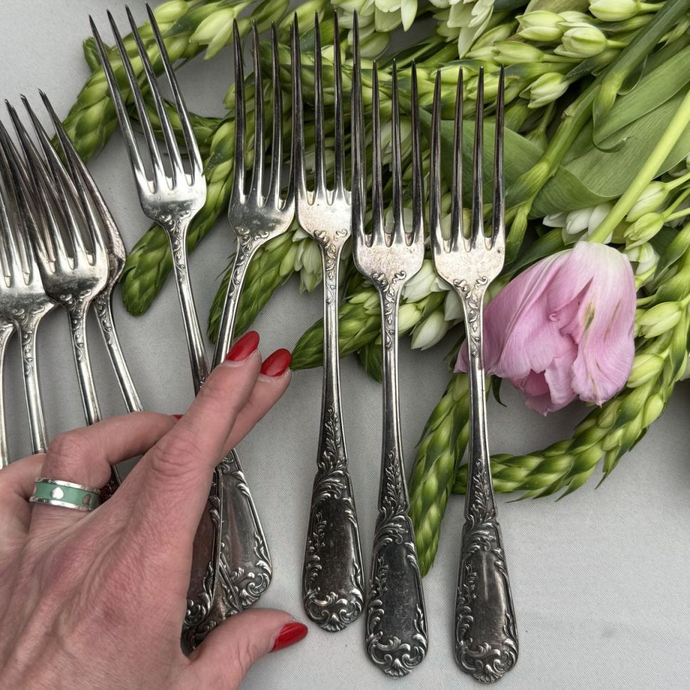 Вилка столовая 22 см серебрение