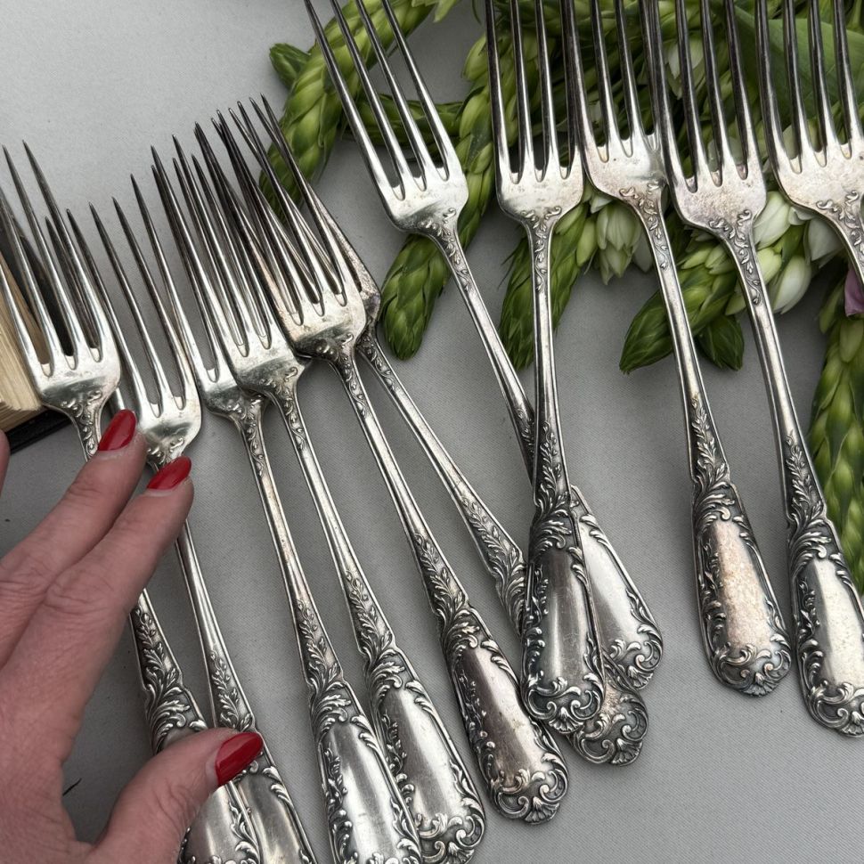 Вилка столовая 22 см серебрение