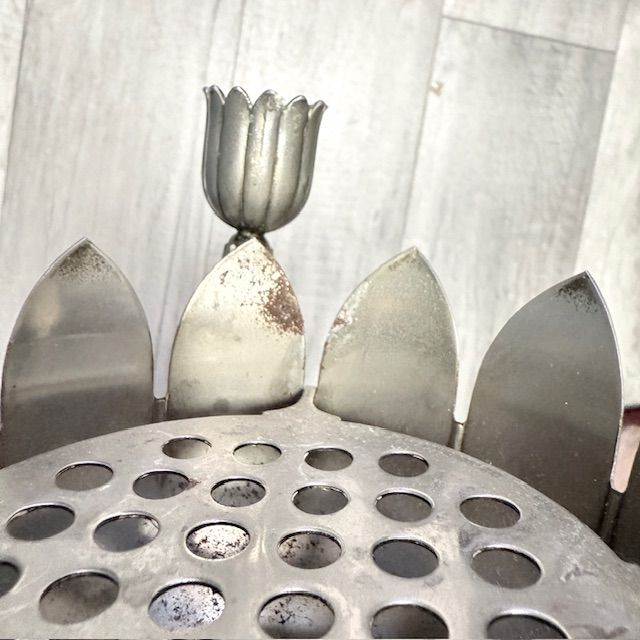 Подсвечник-роузбол на три свечи 18 см серебрение 1950-60е гг. 