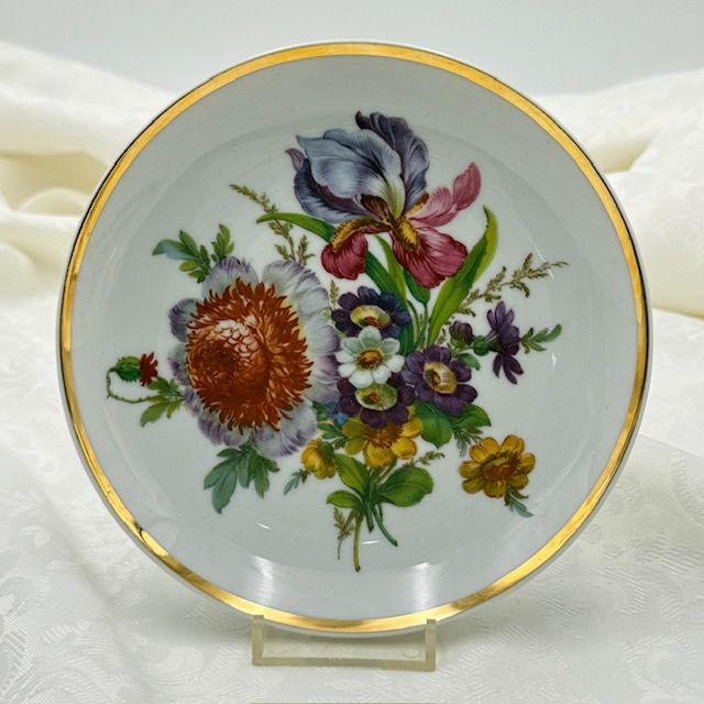 Тарелка Ludwig Kamenz Мейсенский букет 17 см фарфор Германия