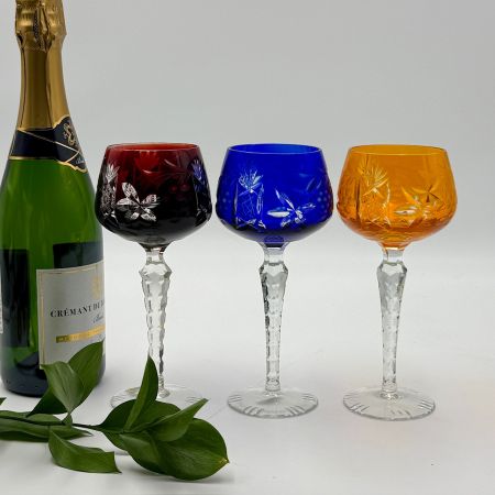 Бокал Lausitzer Glas 250 мл набор 3 шт. накладной хрусталь Германия дизайн 3